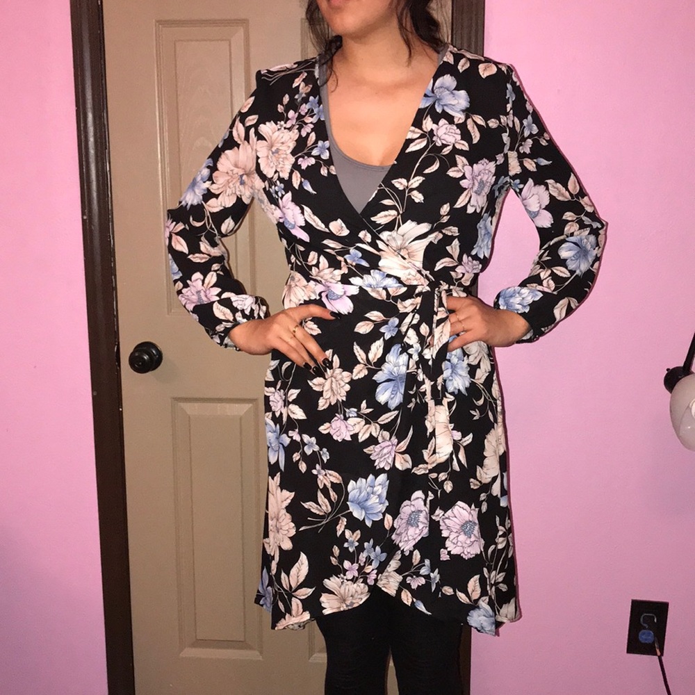 Black flower dress